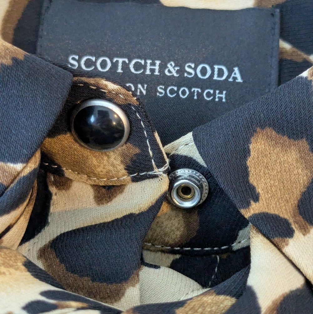 Scotch & Soda • Leopard Print Bow Blouse - Picture 9 of 12